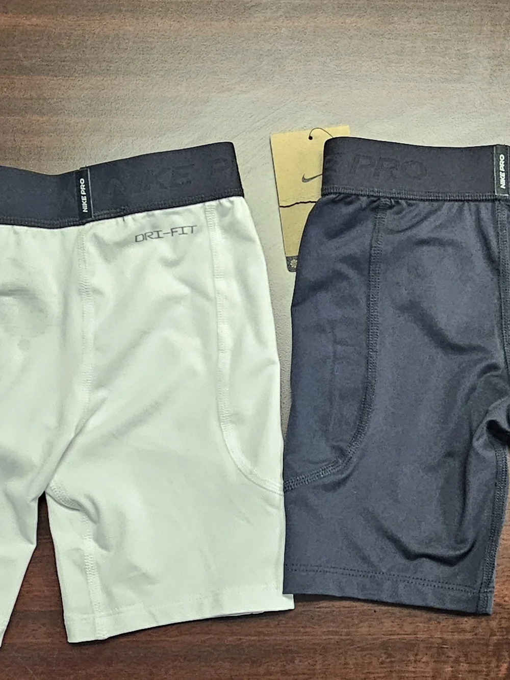 Nike Kids Dri-FIT Active Shorts — White and Black